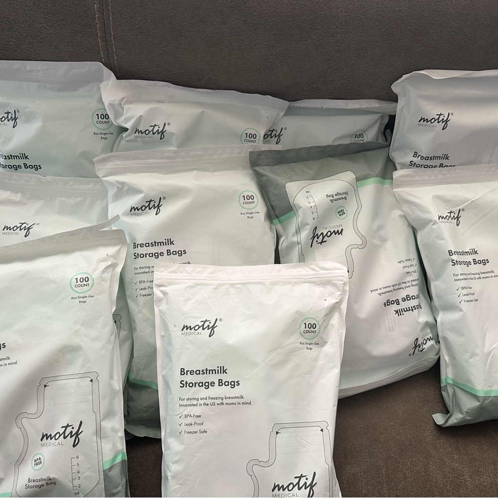 10 Motif Medical White Breastmilk Storage Bags  100 Countx10